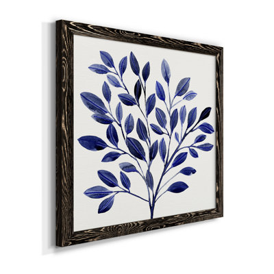 Deep Blue Branch I - Toile encadrée de qualité supérieure - prête à être accrochée