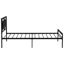 Structure de lit simple en métal noir: conception solide et stable, environnement calme et relaxant, étapes d'assemblage faciles, pas de sommier tapissier, structure d'une capacité de 300 lb, sommeil,