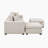 Bunnell 118" Modern & Contemporary Chenille 5-Piece Modular Sectional Sofa with Two Ottomans and Matching Pillows