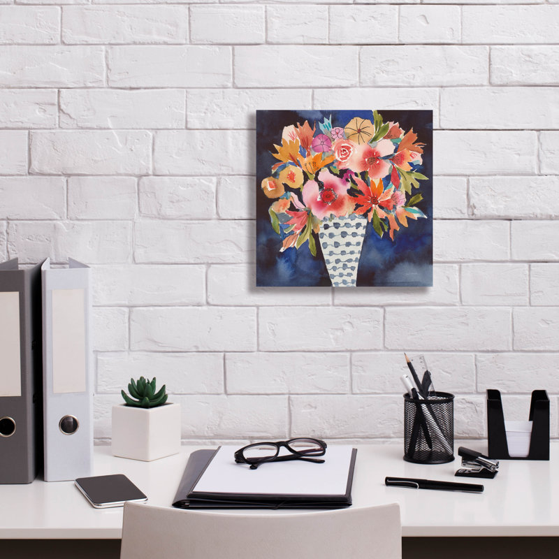  «Floral Beauty 5» par Cheryl Warrick, art mural sur toile, 12 po x 12 po, H 12 po x l 12 po
