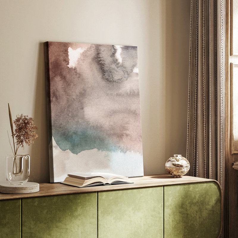 Red Ochre abstraite I - galerie Cavas sur mesure, H 18 po x l 12 po