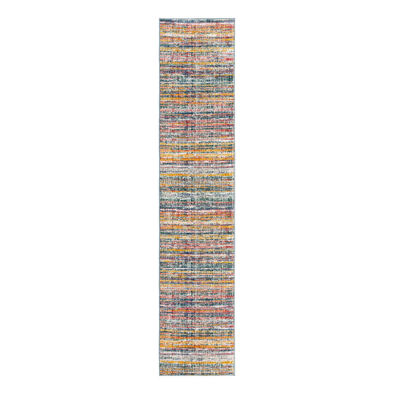 Hulsey Striped Indoor Rug, Runner 2'7" x 12'