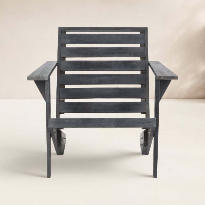 Ursa Acacia Outdoor Adirondack Chair, Dark Slate Gray