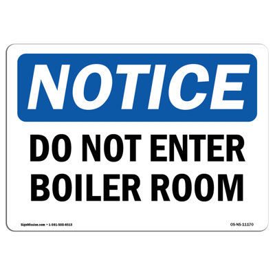 Do Not Enter Boiler Room Sign