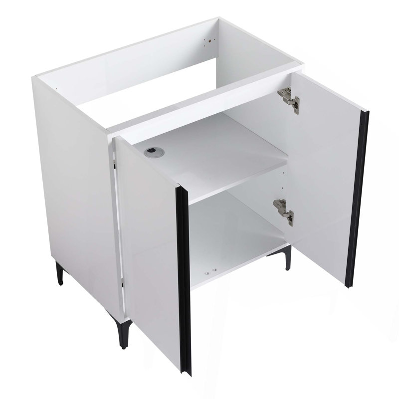 Meuble-lavabo à fermeture en douceur pour petite salle de bain