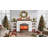 80" Electric Fireplace With Mantel, Fireplace Tv Stand For Tvs Up To 90 Inch, Entertainment Center With Storage, Realistic Stacked Stone Surround For Living Room，white&brown-2030573451