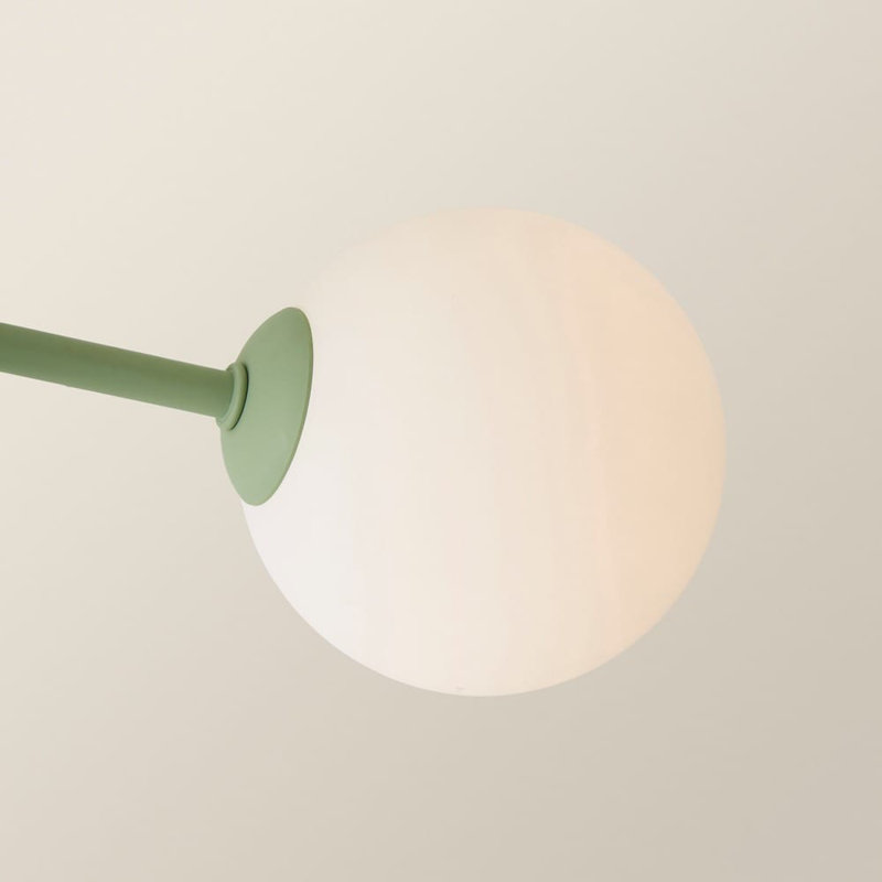 Rayville Glass Semi Flush Mount, Yes, Sage Green