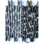 Mosaïque de galets sur pied noir mat 12 po x 12 po