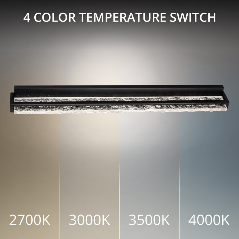 Skate 24" Dimmable LED Bath Vanity & Wall Light With Built In Color Temperature Switch from 2700K/3000K/3500K/4000K, 36"