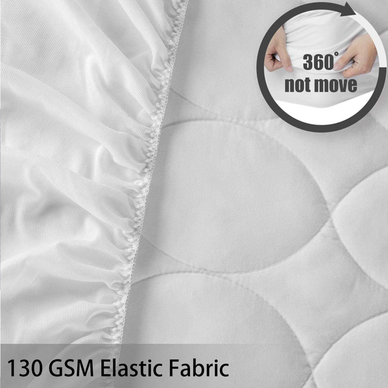 Housse de protection pour matelas ajustée hypoallergénique, Très grand