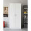 Armoire de rangement polyvalente blanche Modex (ensemble de 4 pièces)-1119256639-1119256638