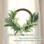 Demi-couronne de porte d'entrée - vert et blanc - eucalyptus artificiel 24 po avec baies blanches, mariage intérieur / extérieur et décoration intérieure