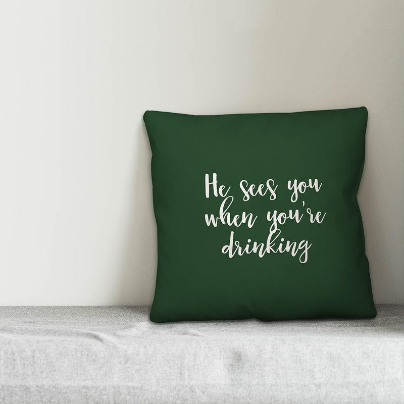  Coussin He, Vert foncé, Housse de coussin