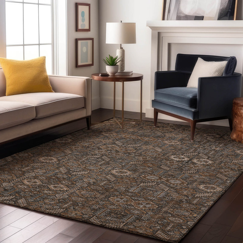 Tapis chocolat Cerrito AMF574 lavable à la machine de qualité supérieure, Rectangle 10 pi x 14 pi