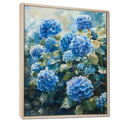 Hydrangeas In The Summer Breeze I - Hydrangea Canvas Print Wall Art