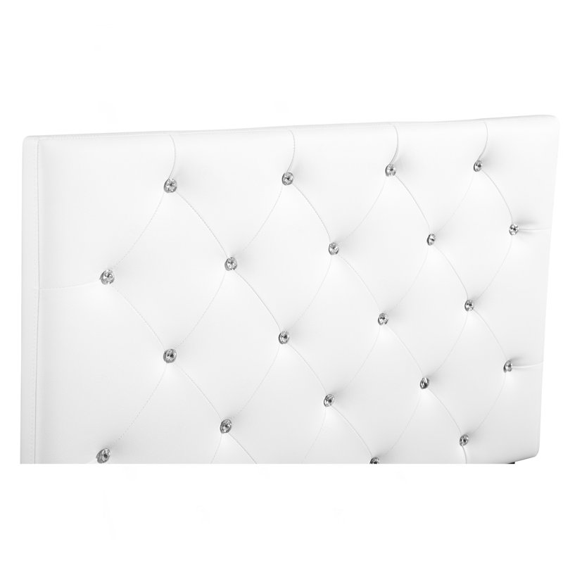 Tête de lit simple, blanc, Lit simple, Blanc
