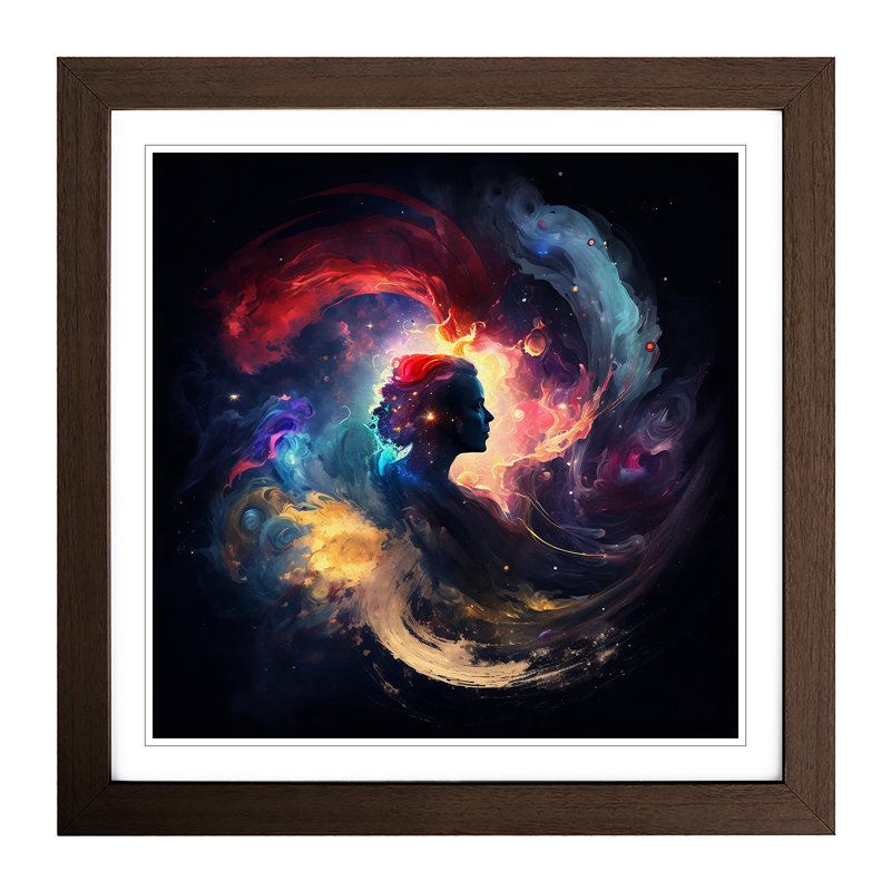 Single Picture Frame Print on Wood, Walnut