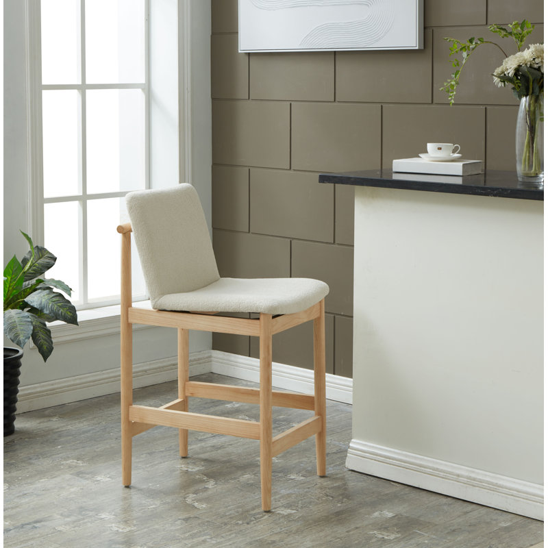 Daffodil Boucle Counter Stool, Cream