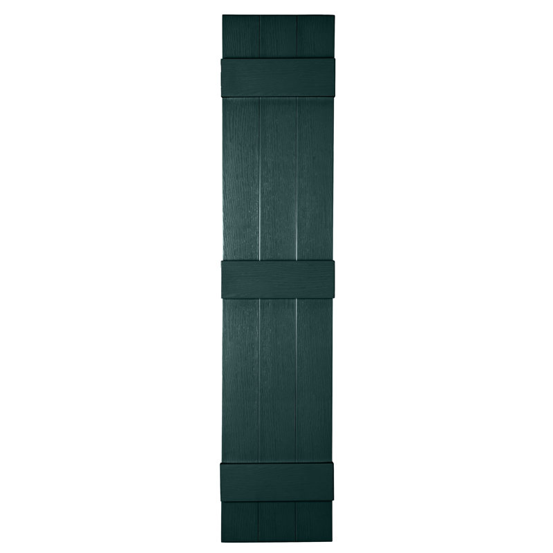 Persiennes personnalisées fermées à 3 planches, Vert ébène, 76"
