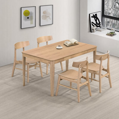 Ensemble repas 5 pièces Bristol avec chaises sculptées Bristol