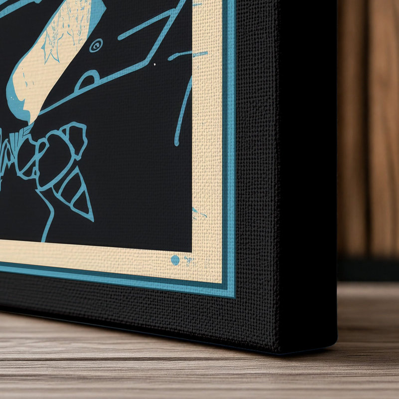Contemplation Stencilled Typography - Wrapped Canvas, 24x16 - 61.0 x 40.6 cm, Black Border