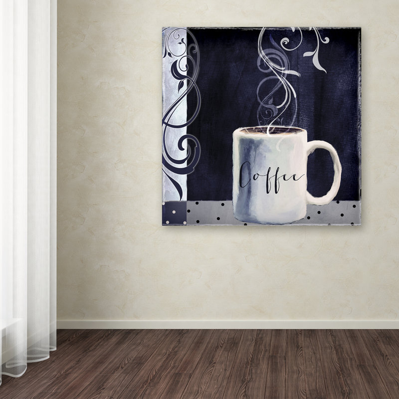 «Cafe Blue I» par Color Bakery, impression sur toile, H 18 po x l 18 po x P 2 po