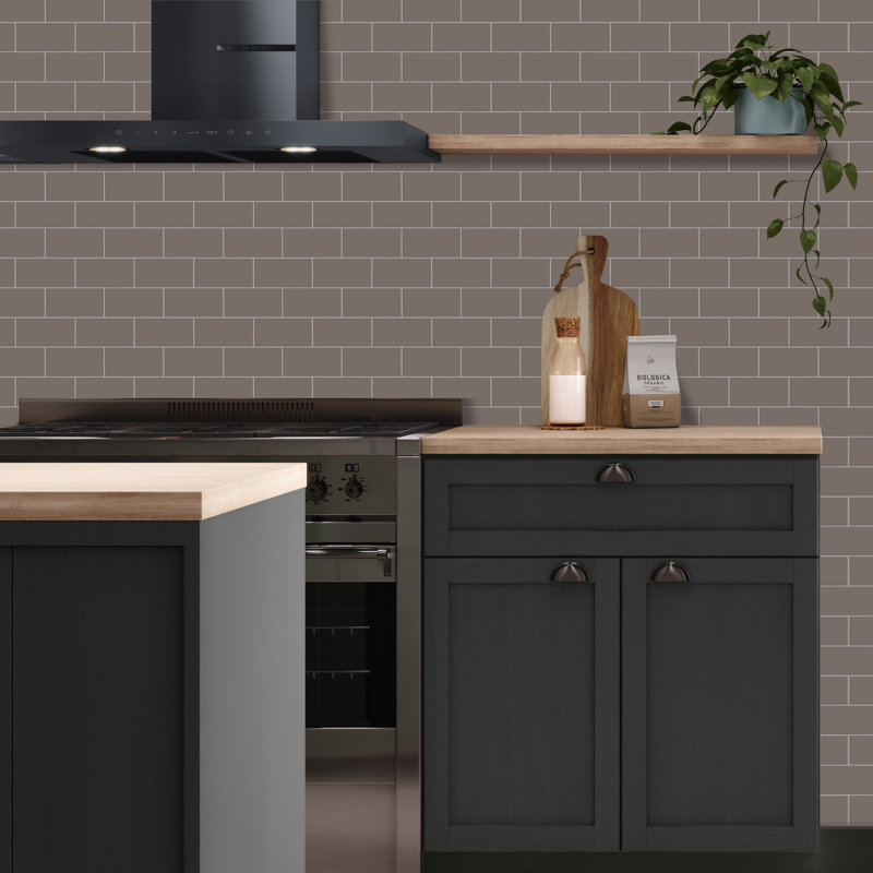 True Story 2'' W x 4'' L Porcelain Throughbody Tile Brick Mosaic Sheet, Taupe