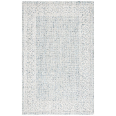 Tapis géométrique en laine touffeté à la main Leah Ebony 277