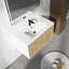  Meuble-lavabo mural 36 po DAHLIA au fini chêne naturel avec comptoir en céramique-129186148