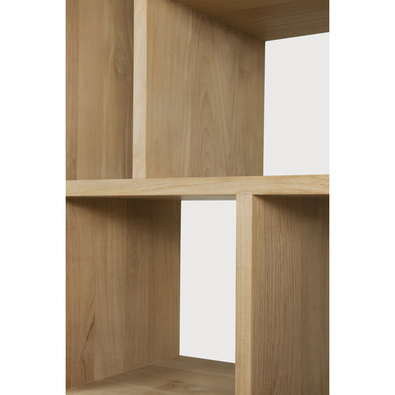 M Solid Wood Geometric Bookcase