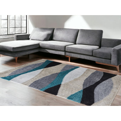 Larron 8' x 11' Gray Shag Hand Tufted Area Rug
