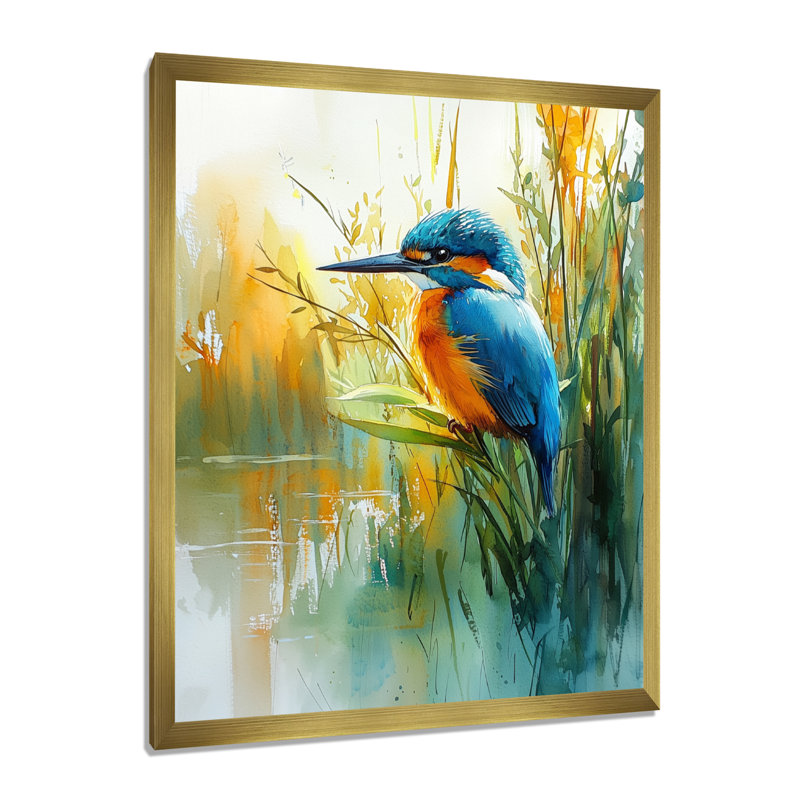 Lawrence - animaux, art mural, salon, H 20 po x l 12 po, Picture Framed, Doré