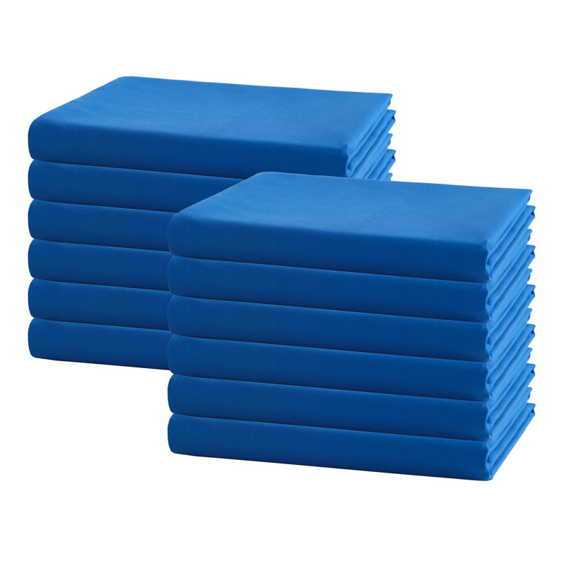  Housse de coussin en microfibre, Taies d'oreiller pour grand lit, Bleu royal