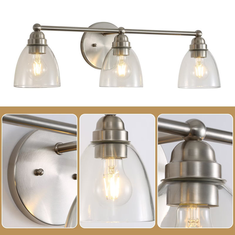 Luminaire de salle de bain 3 lumières pour meuble-lavabo pour salle de bain (ampoule non incluse)