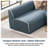121.8" Upholstered Sectional Modern Chenille Modular Compression Banquette Sofa Dining Booth-494645476-494645483