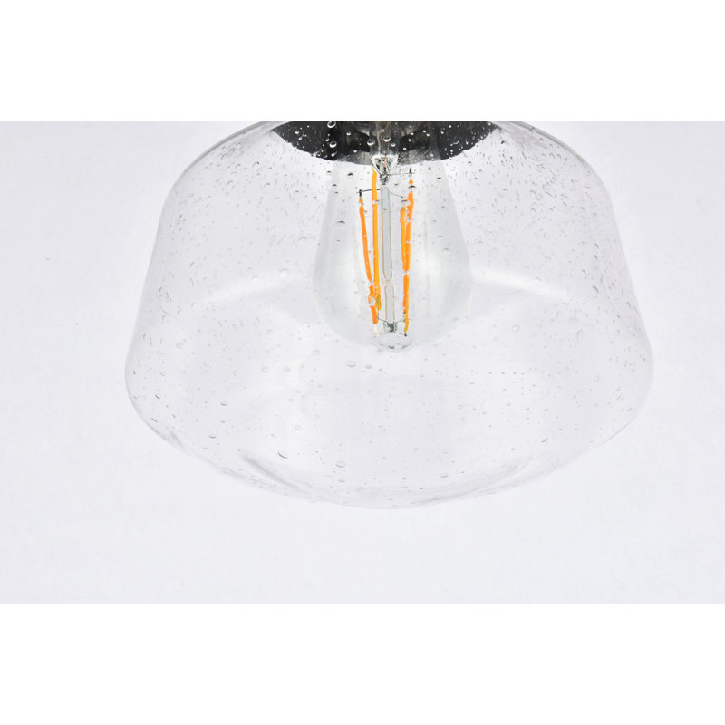 Luminaire suspendu simple à 1 lumière Amundson, Noir