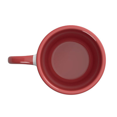 Blue Gingham Check Ceramic Mug, Red/White, 11oz