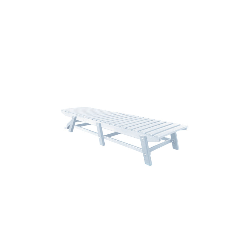 Chaise longue de jardin inclinable Brasstown, Blanc