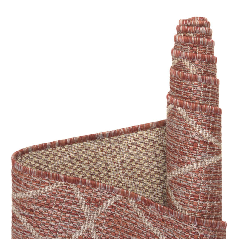 Tapis rouille intérieur / extérieur rouille rouille, Rond 4 pi