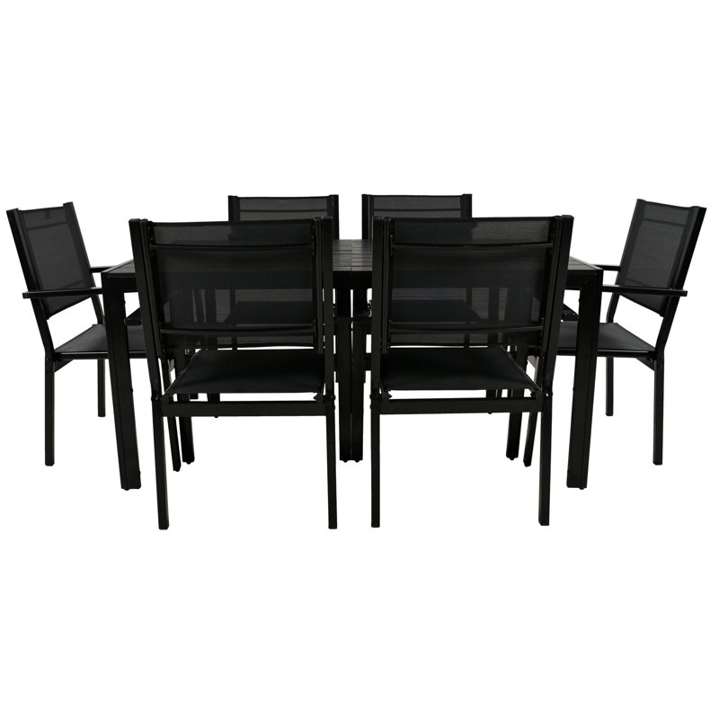 Ensemble de table et chaises d'extérieur en acier de haute qualité U-Style, convenant au patio, au balcon et à la cour.