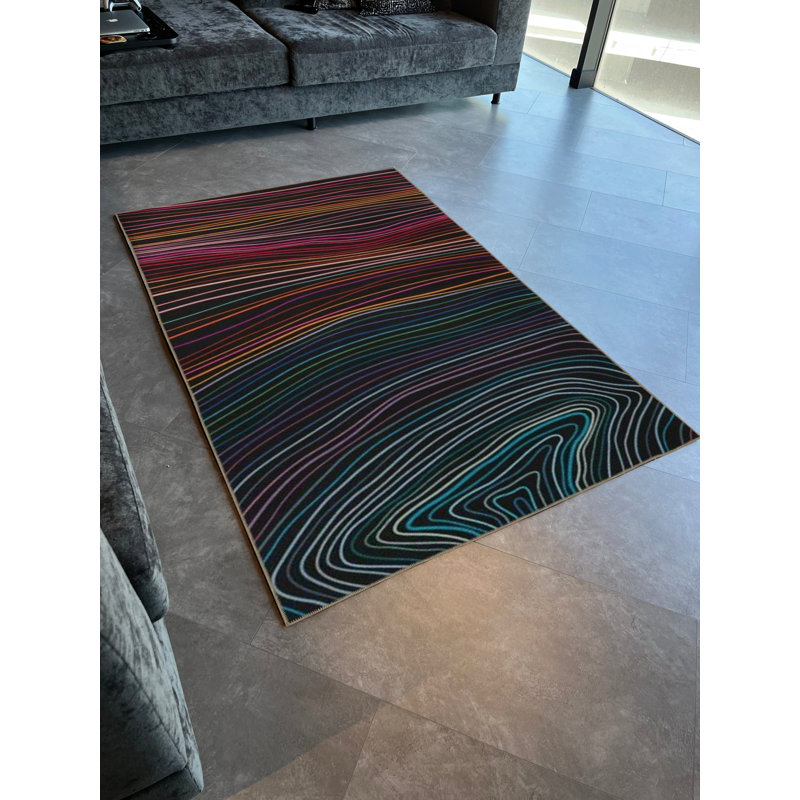 Tapis décoratif moderne Mira Mira, Tapis de couloir 3 pi 9,81 po x 6 pi 6,74 po