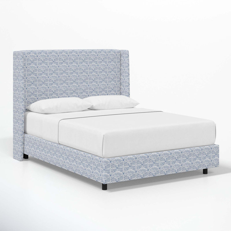 Lizette Upholstered Bed, Queen, Painted Diamond Dusty Blue