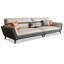 Canapé modulaire kaki en cuir véritable-776893379-776893390