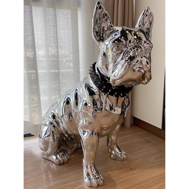 Figurine créative pour chien en résine galvanisée