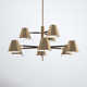 Aris 9 Light Metal Dimmable LED Chandelier