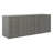 Outdoor Storage Cabinet, 78 Inch Gray Poly Rattan And Brown Solid Wood