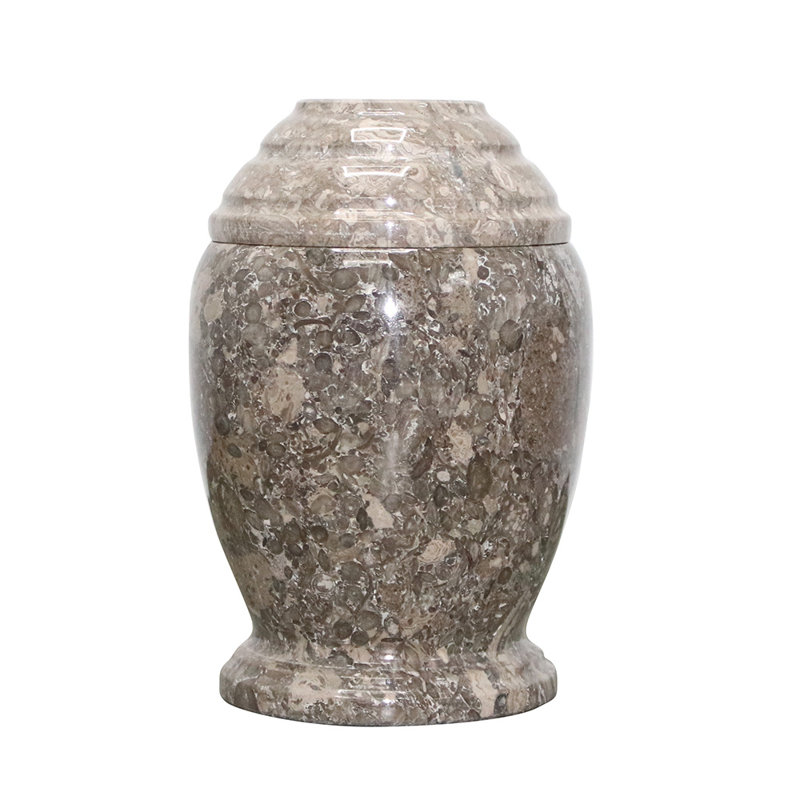 Marble Cremation Urn For Ashes, Small, Oceanic Gray