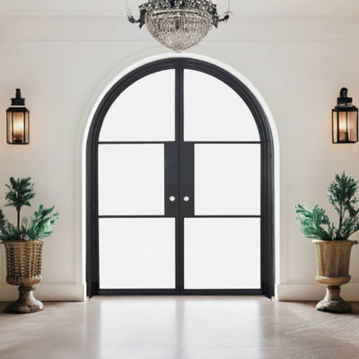 Portes de patio arquées en fer