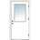 Clear Glass 80'' Flush Steel Front Entry Doors