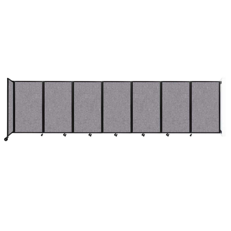 11 - Cloison pliante à panneaux, 7, H 60 po x l 234 po x P 12 po, Gris foncé